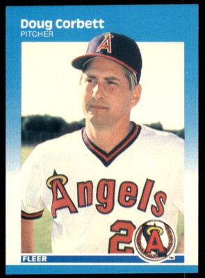1987 Fleer Glossy Doug Corbett . California Angels #76