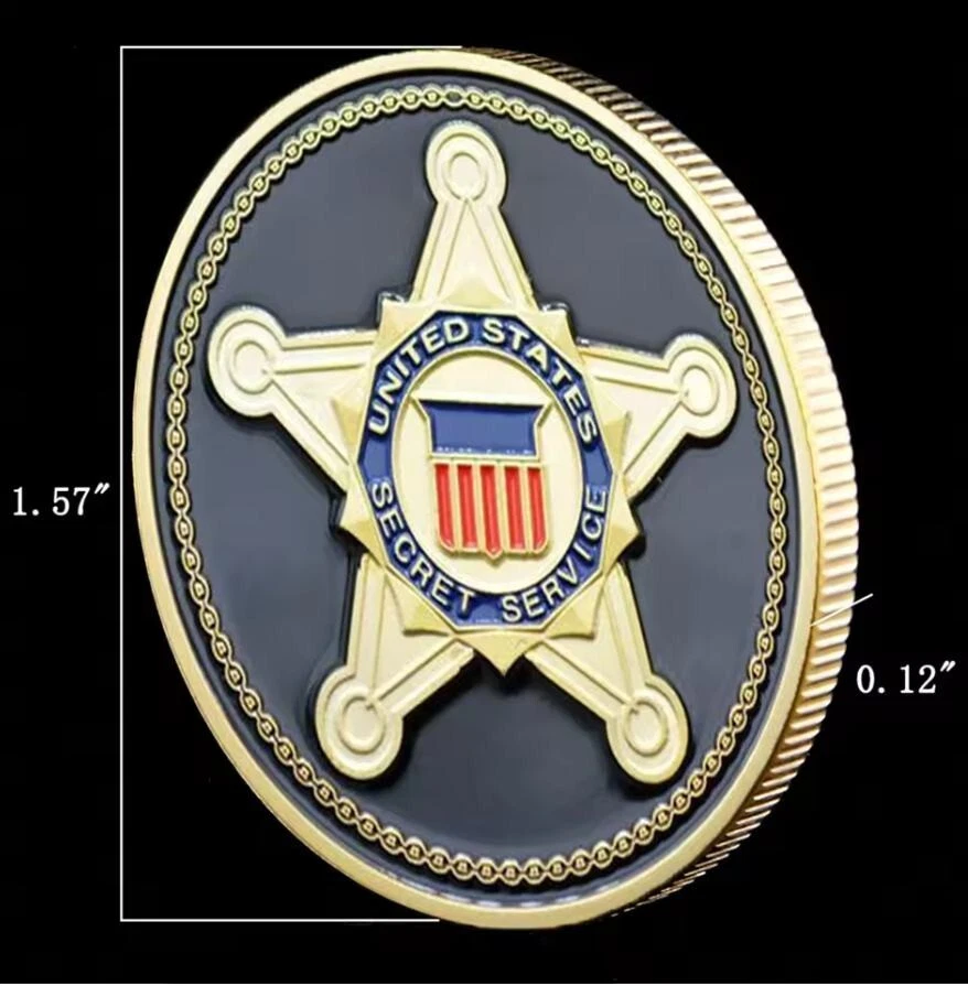 US Secret Service Police Collector Challenge COIN Gedenk Münze Badge Abzeichen