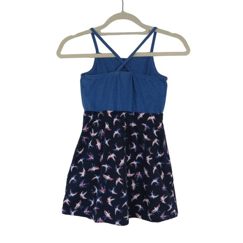 HANNA ANDERSSON Girl's Red White Blue Birds of Peace Ruffle Sundress 120 US 6-7 - Picture 5 of 9