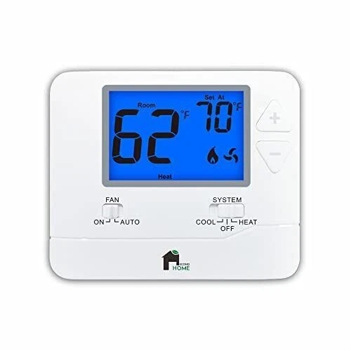 EconoHome EH701 Non-Programmable Thermostat - Heat u0026 Cooling Temperature  Control | eBay