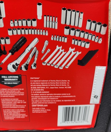 NUEVO Juego de herramientas mecánicas métricas y SAE estándar CMMT82331 Craftsman Tools - Imagen 6 de 7