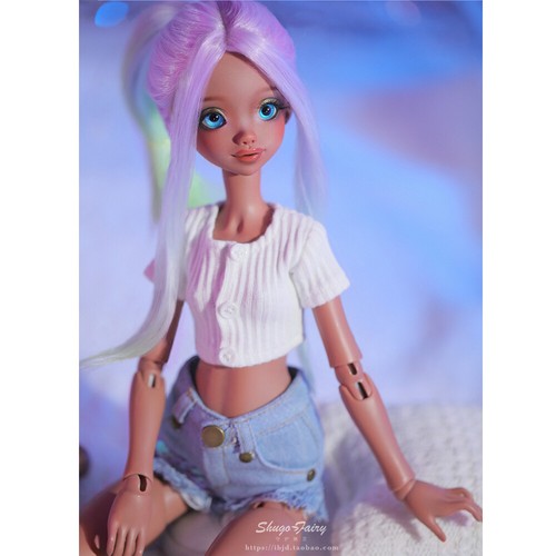 1/4 BJD Doll Supermodel Girl Ball Jointed Resin Doll + Eyes + Face Makeup Wig - Picture 17 of 18