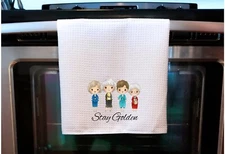 Golden Girls  " STAY GOLDEN "16x24 Waffle Towel