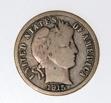 1915 S BARBER DIME  ++  NICE BETTER DATE COIN ++