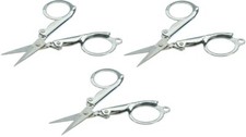  3 Brand New Folding Scissors Pocket Travel Small Cut Cutter Craft Sharp Blade