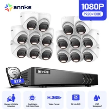 ANNKE 16CH 3K Lite DVR 1080P CCTV Color Security Camera System AI Detection IP67