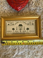 Vintage 1996 Framed Scherenschnitte Art by Designs With Scissors Signed RW