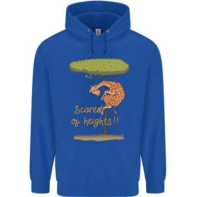 Scared of Heights Funny Giraffe Acrophobia Mens 80% Cotton Hoodie