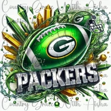 Sublimation Transfer Packers Football Ready To Press Heat Transfer