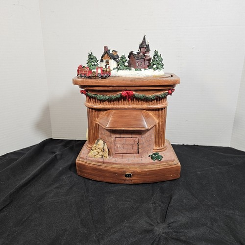 Gemmy Christmas Animated Lights-Up The Chimney Fireplaces 2 Songs Silent Night - Picture 16 of 24