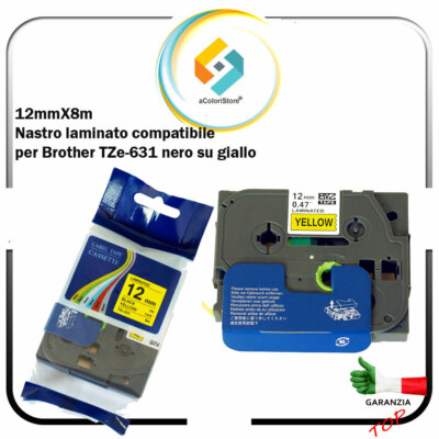 Upwinning Tz 631 Nastro Giallo 12mm Compatibile Per Brother P - Foto 4