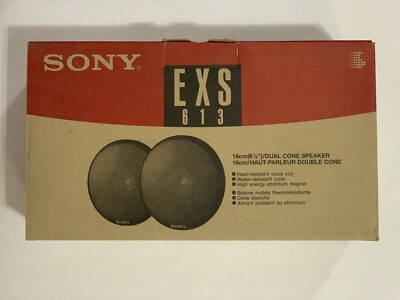 New In Box Sony EXS-613 16cm Dual Cone 80W Car Audio Speakers