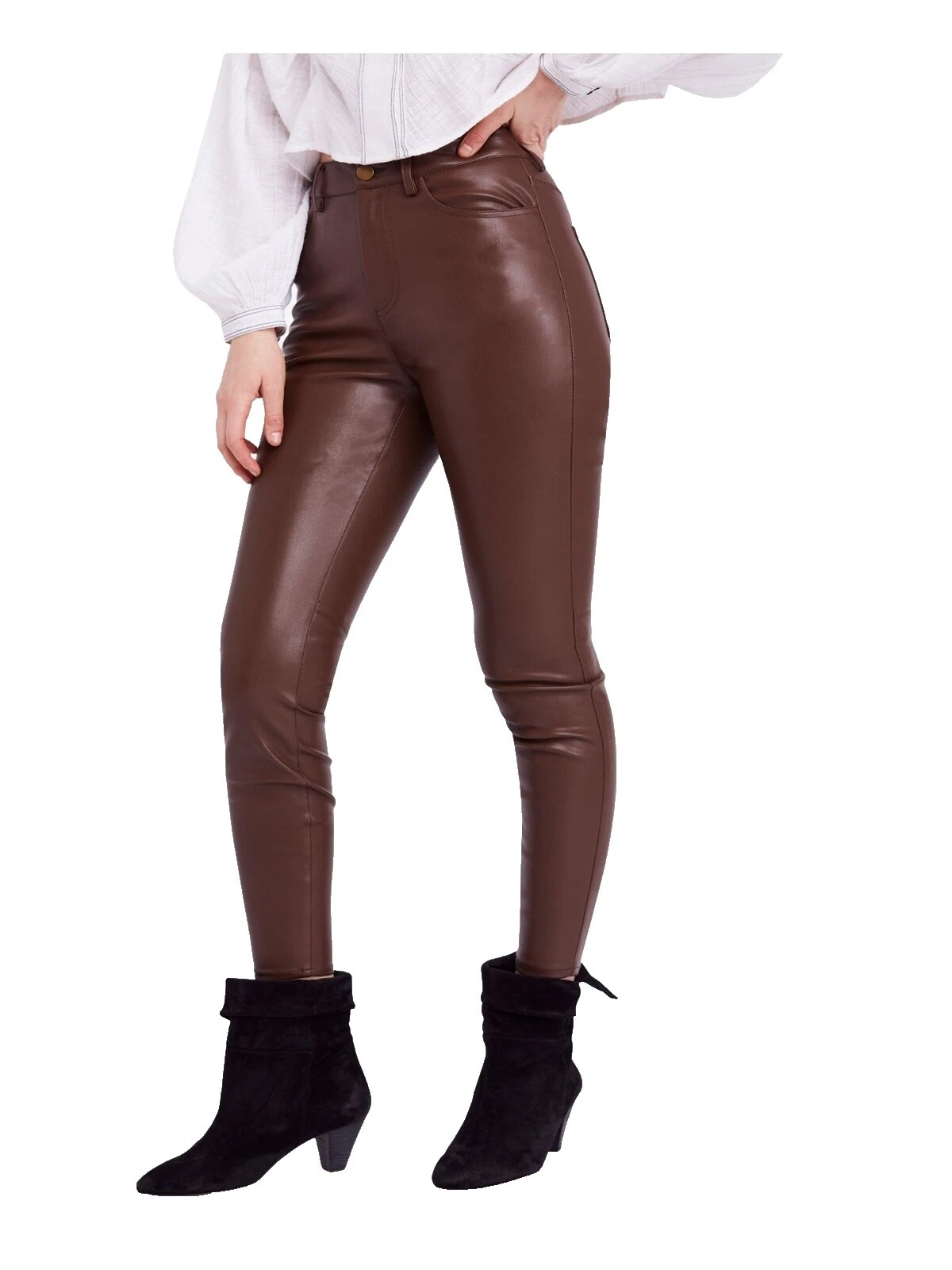 Pantalones de Cuero Free People para Mujeres