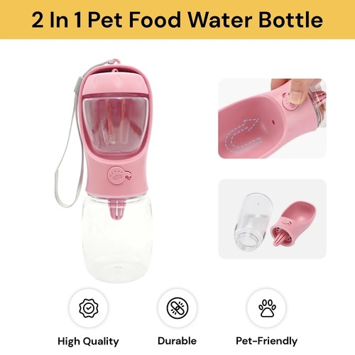 Pet Portable Silicone Collapsible Travel Feeding Bowl Water Bottle Dish Feeder - Picture 38 of 38