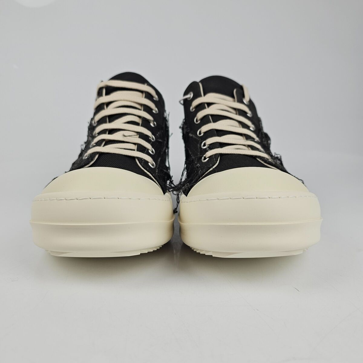 Rick Owens DRKSHDW Slashed Men's Ramones Dark Dust Low Top Sneakers New Size 41