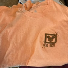 Peach Coral long sleeve tee Walt Disney World 2XL