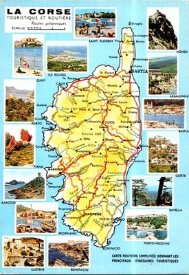 (1347)  30-8-2025 - Map of Corsica (La Corse - FRANCE)