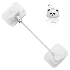 Magnetic Cabinet Lock 2 Packs, Child Proof with Panda Key, White