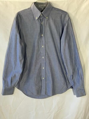 CULTURATA THOMAS MASON BLUE TAILORED FIT MADE IN ITALY BUTTON DOWN MEN 16.5/42 L