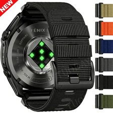Quick Fit Nylon Strap Wrist Band For Garmin Fenix 8 Pro E 7 7X 6 6X 5 5X 3 3HR