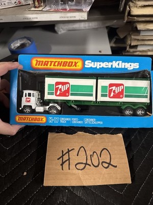 Vintage Matchbox Super Kings Scammell 7Up Container Truck K-17 Truck Lesney