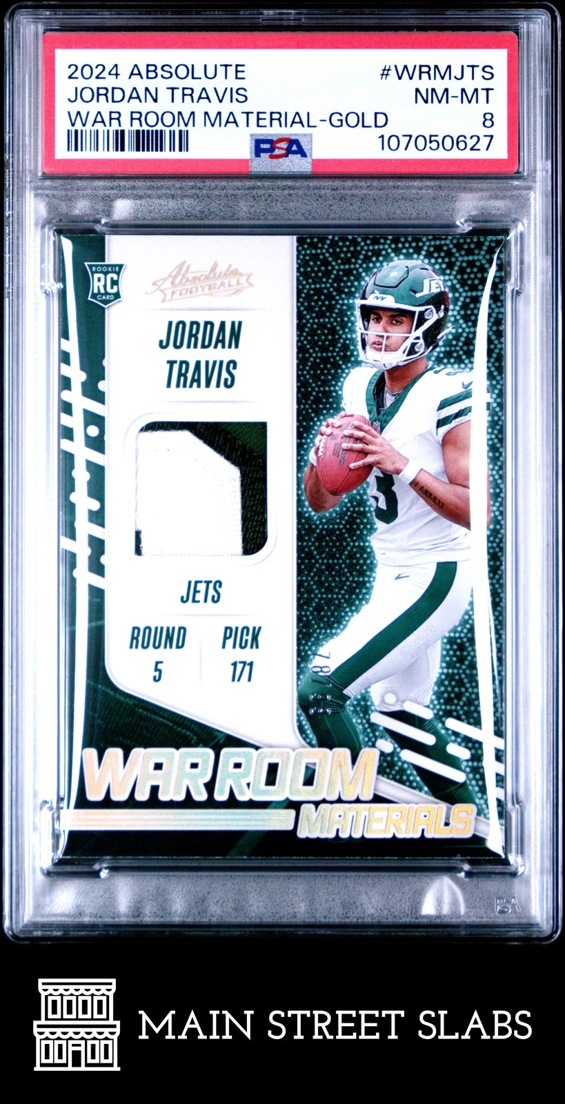 Jordan Travis Panini Absolute War Room Materials #WRMJTS Gold