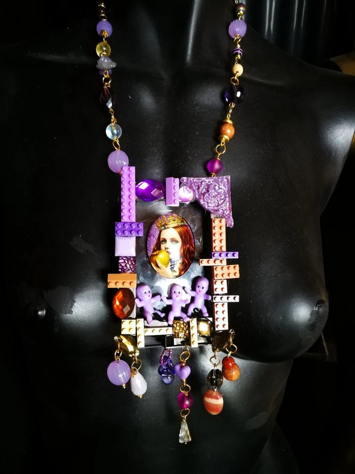 Винтажная сборка ювелирных изделий подвески ожерелье барокко рококо подвеска роскошь камео - Изображение 4 из 4