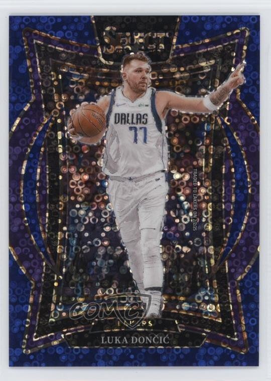2024-25 Panini Select Concourse Blue Disco Prizm 10/25 Luka Doncic #56 hs9