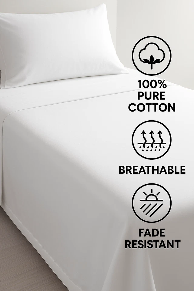 Juego de sábanas estilo hotelero 800 hilos 4 piezas - 100 % algodón, bolsillo profundo, Foto 2 de 4