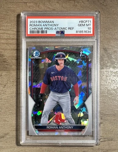 2023 Bowman Chrome Prospects Roman Anthony #BCP-71 Atomic Refractor (RC) PSA 10