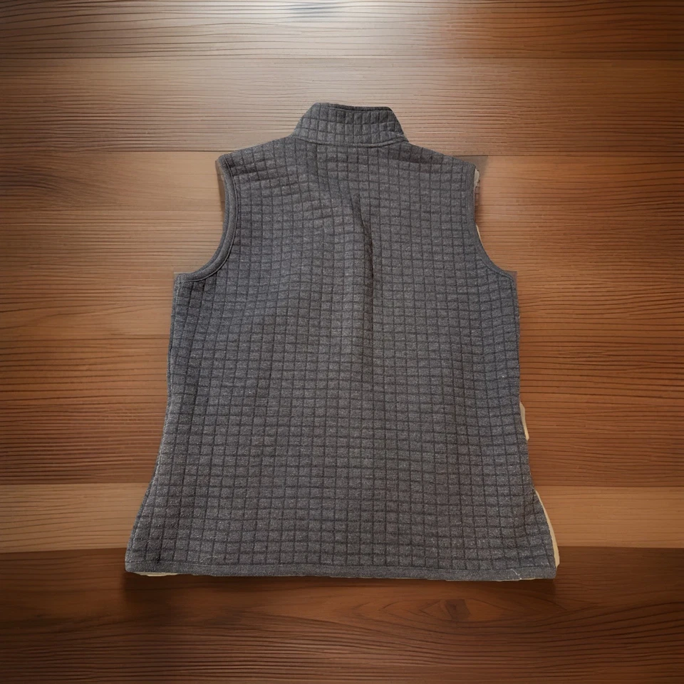 Chaleco Karen Scott Sport Gris Acolchado Talla S Bolsillos con Cremallera Completa Foto 2 de 4
