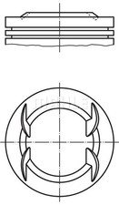 Pistone motore rivestito 012 23 00 MAHLE per OPEL ASTRA G Familiare COMBO Tour