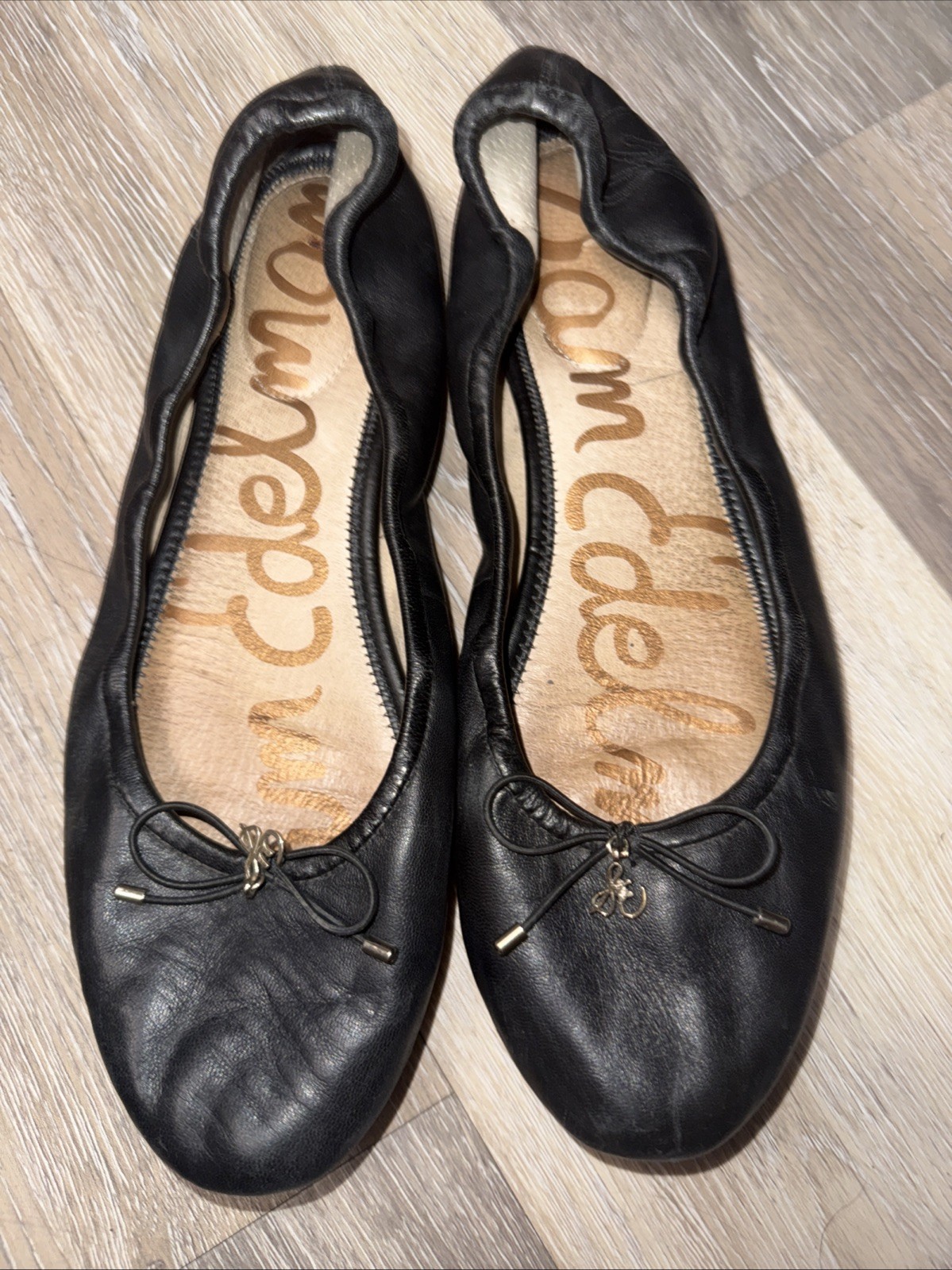 Sam Elderman Solid Black Size 10.5M Leather Slip … - image 2