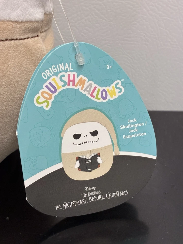 ~ Jack Skellington ~ 2025 Squishmallows 8" Jack con pijama ~ Nuevo con etiquetas ~ Foto 2 de 3