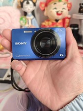 Sony Cyber-shot DSC-W690 Blue 16.1MP CCD Digital Camera 10x Zoom Camera English
