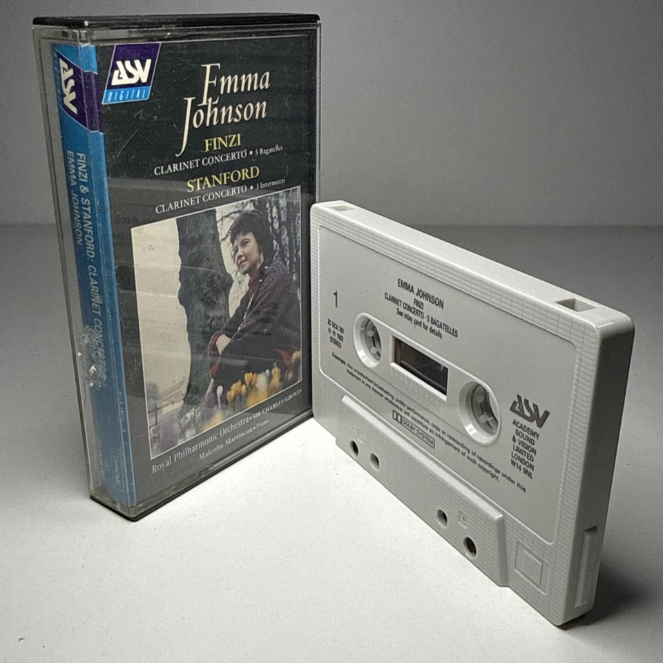 Emma Johnson - Finzi & Stanford - Clarinet Concertos - Cassette Tape - Image 3 of 4