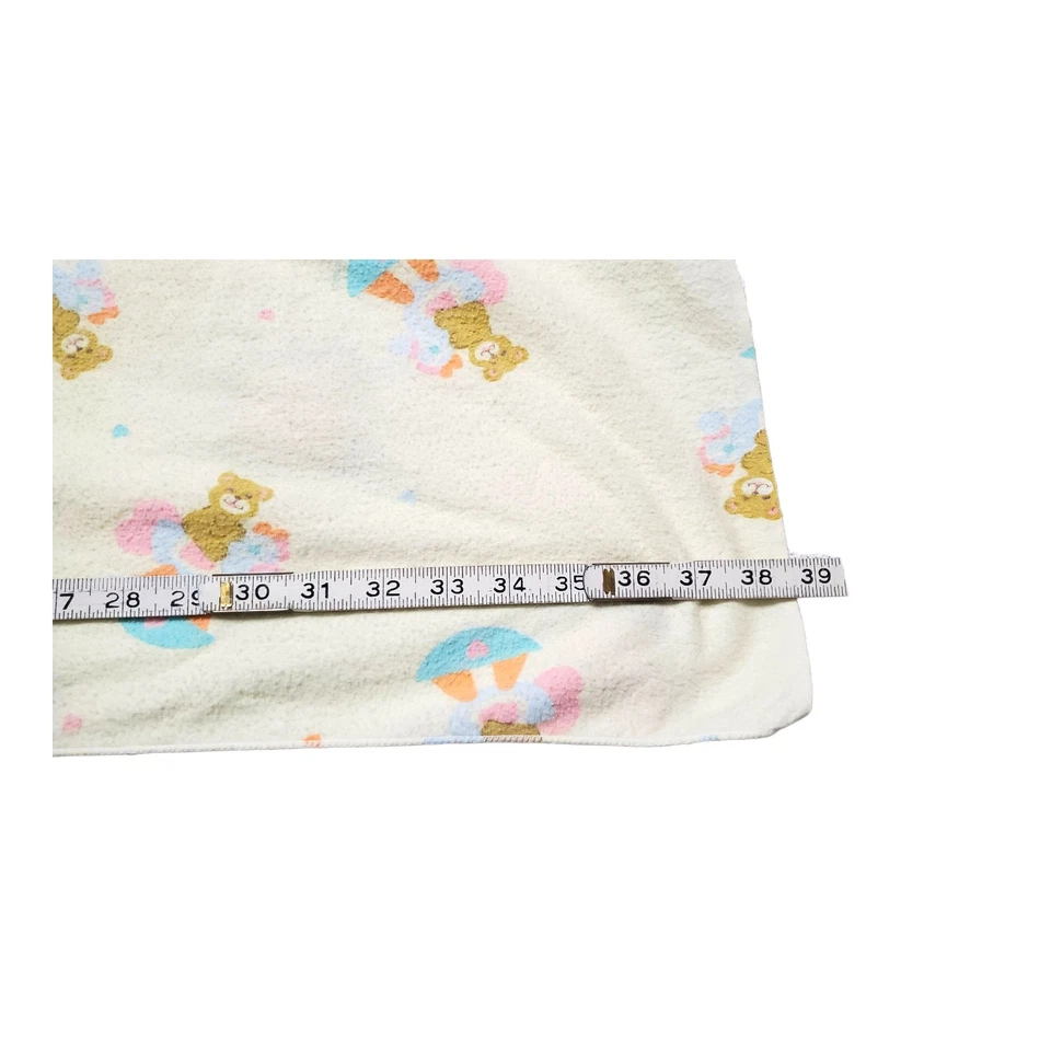 复古邓迪婴儿安全毯 泰迪熊 摇马 100% 棉 黄色 — 第 4/4 张图片