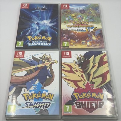 4x Pokemon Nintendo Switch Spiele Konvolut Schwert Schild Diamant Mystery Dungeon DX