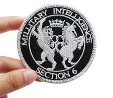 RARE BRITISH MILITARY INTELLIGENCE SECTION 6 (MI6) EMBROIDERED IRON-ON PATCH...