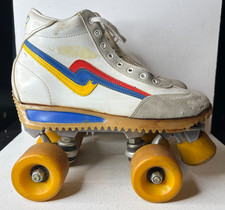 Vintage 70s/80s Official Roller Derby World Cup Rainbow Skates Size 5 / 7