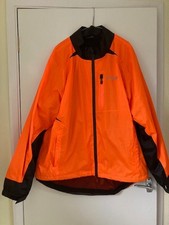 Muddyfox Hi-Vis Cycling Jacket S Windbreaker with Reflective Trim Black & Orange