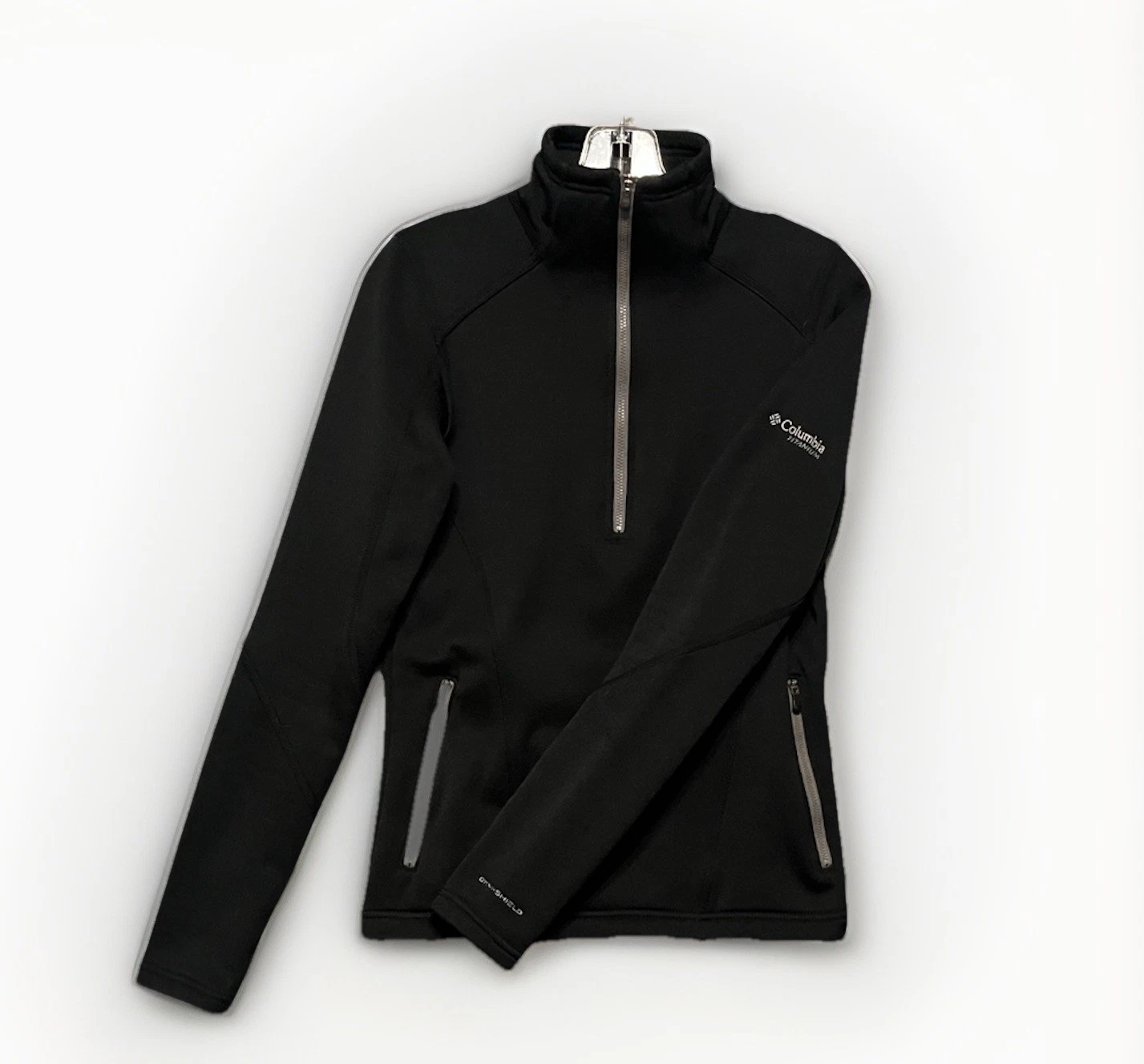 Columbia Pullover Top 1/2 zip Titanium Omnishield Ski Snow Winter