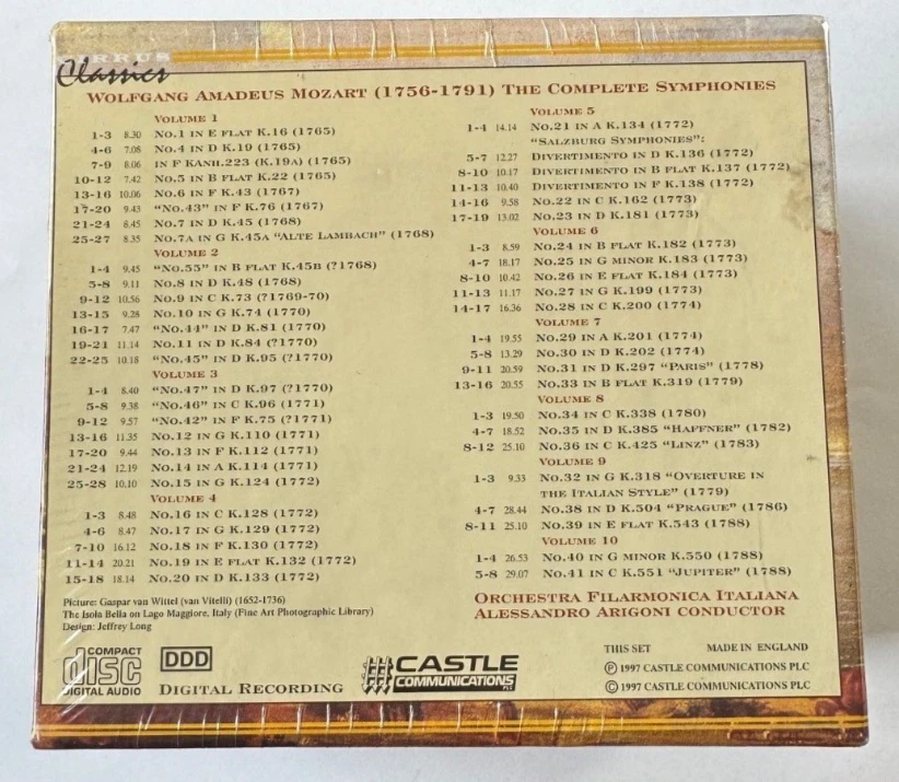 Mozart - The Complete 50 Symphonies - 10 CD BOXSET - NEW SEALED - Image 2 of 4