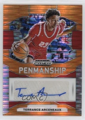 2024-25 Panini Prizm Draft Picks Orange Pulsar 1/49 Terrance Arceneaux Auto 0ud4