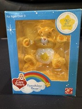 New Care Bears 20th Anniversary FUNSHINE Bear Play Along Figurine 2002