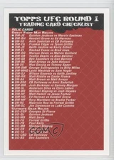 2009 Topps UFC Round 1 Checklists Checklist #3