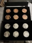 WORLD OF DRAGONS 6oz SILVER / 6oz COPPER COIN SET w/ Collector’s Box