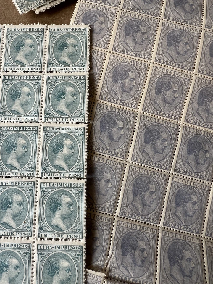 Lote de estampillas, bloques y paneles como nuevas de 1879-1899 Foto 2 de 4