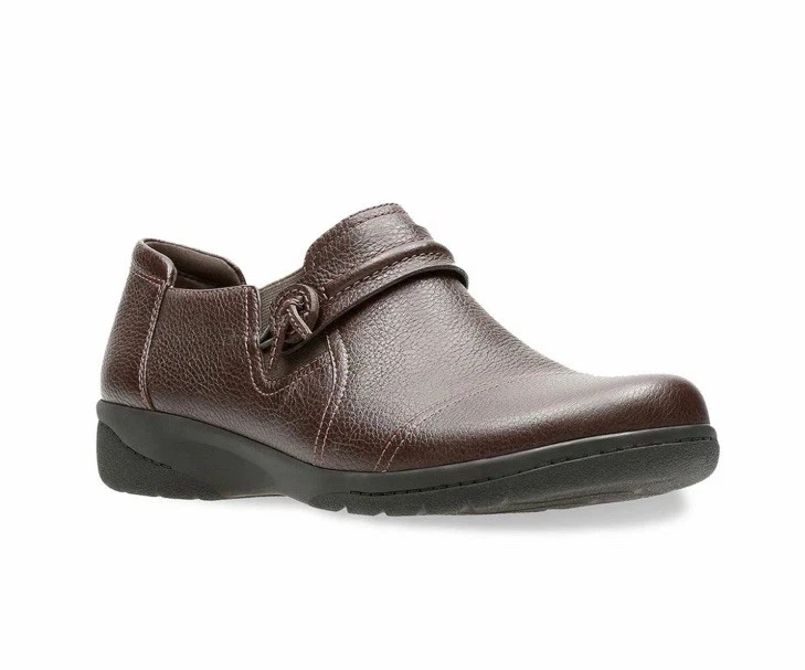 Scarpe Clarks Cheyn Madi da donna in pelle marrone scuro taglia UK 7 D EUR 41.