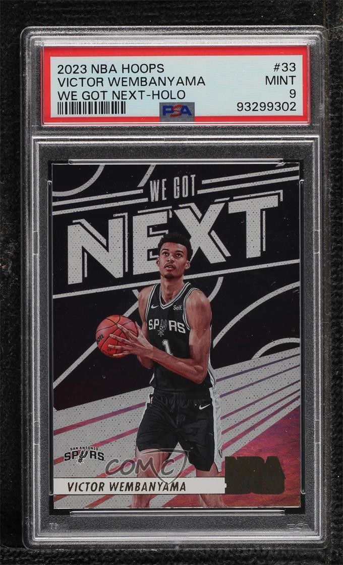 2023 NBA Hoops We Got Next Holo Victor Wembanyama #33 PSA 9 MINT Rookie RC 11y2